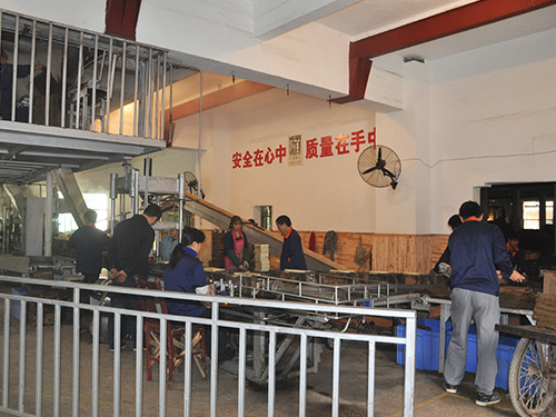 Baishaxi three-dimensional Fuzhuan tea production workshop
